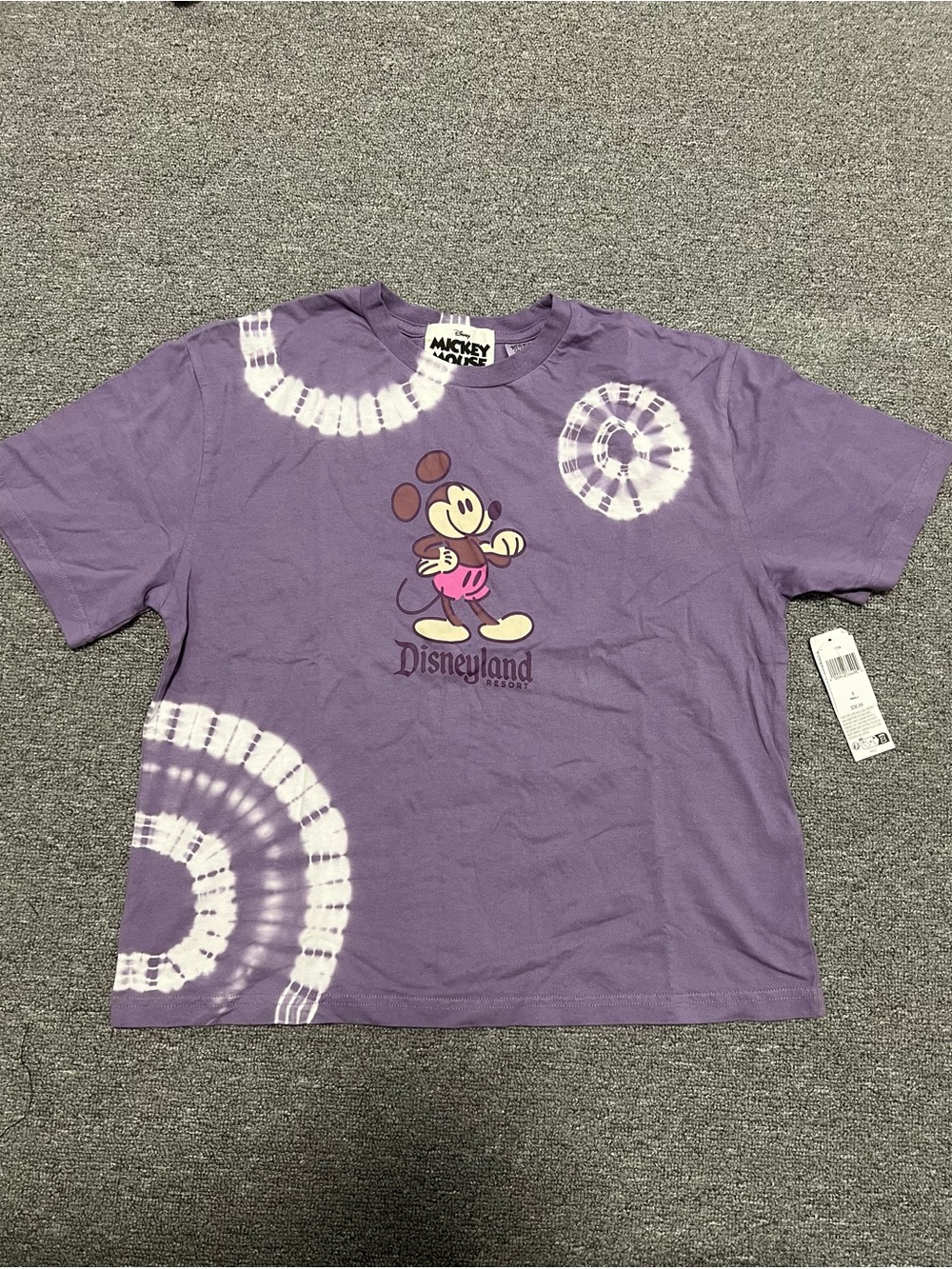 Disneyland Women's Purple Mickey Tie-Dye Short Sleeve Tee - Official Disney